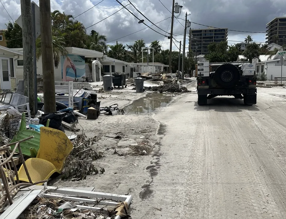 The Florida National Guard 715th Military Police Company operated supply distribution points in Florida on Oct. 4, 2024